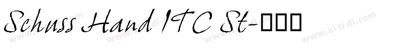 Schuss Hand ITC St字体转换